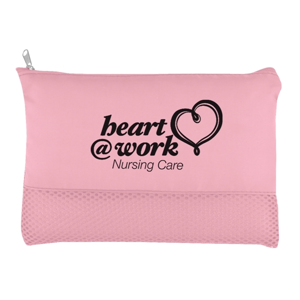 Mesh vanity bag with main zippered compartment.... from ASI 61125 Hit Promotional Products / Hit®
