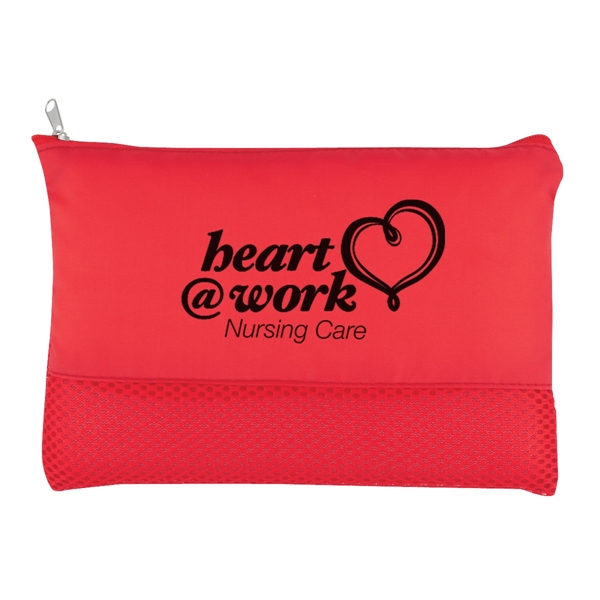 Mesh vanity bag with main zippered compartment.... from ASI 61125 Hit Promotional Products / Hit®