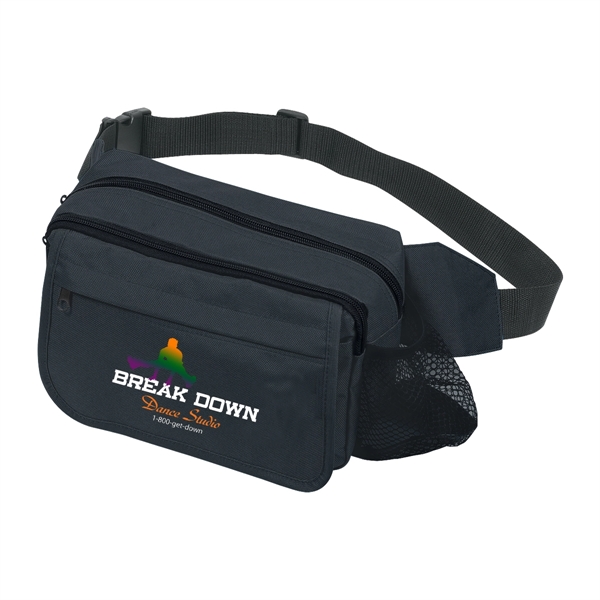 Fanny pack, 600 Denier Polyester with side mesh pocket for water... from ASI 61125 Hit Promotional Products / Hit®