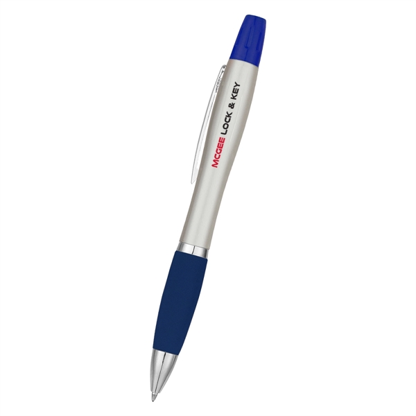 Sleek design highlighter with ballpoint pen.... from ASI 61125 Hit Promotional Products / Hit®
