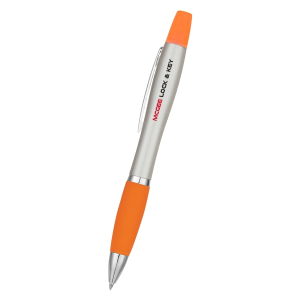 Sleek design highlighter with ballpoint pen.... from ASI 61125 Hit Promotional Products / Hit®