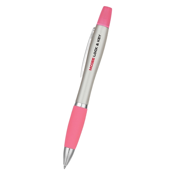 Sleek design highlighter with ballpoint pen.... from ASI 61125 Hit Promotional Products / Hit®