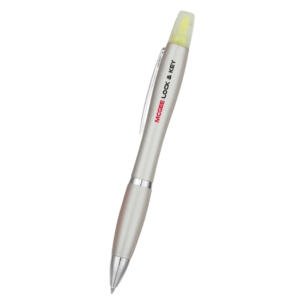 Sleek design highlighter with ballpoint pen.... from ASI 61125 Hit Promotional Products / Hit®
