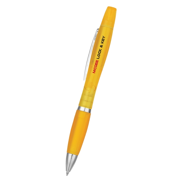 Sleek design highlighter with ballpoint pen.... from ASI 61125 Hit Promotional Products / Hit®
