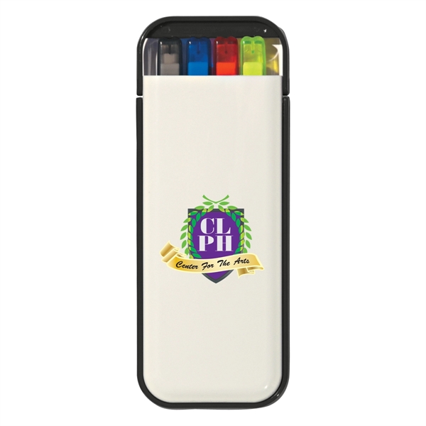 4 In 1 Writing set contains mechanical pencil, yellow highlighter and... from ASI 61125 Hit Promotional Products / Hit®