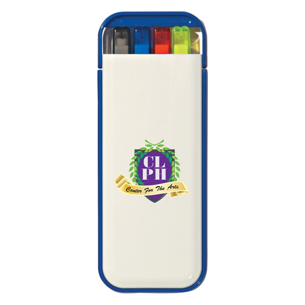 4 In 1 Writing set contains mechanical pencil, yellow highlighter and... from ASI 61125 Hit Promotional Products / Hit®