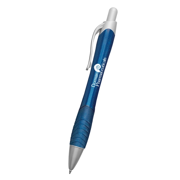 Ballpoint pen with contoured rubberized grip.... from ASI 61125 Hit Promotional Products / Hit®