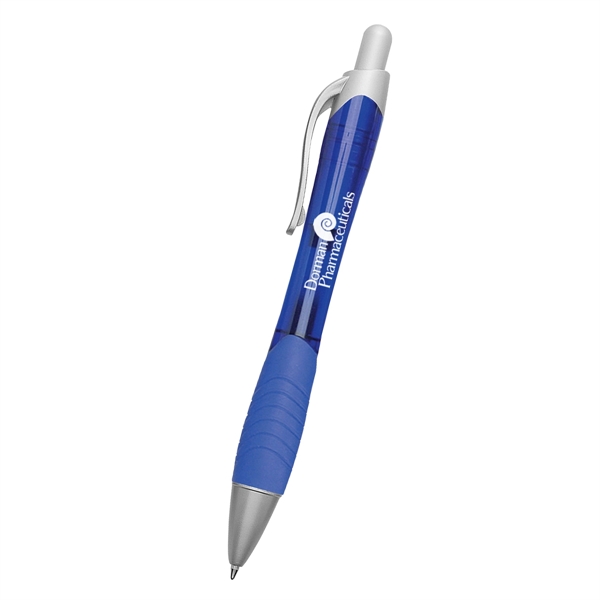 Ballpoint pen with contoured rubberized grip.... from ASI 61125 Hit Promotional Products / Hit®