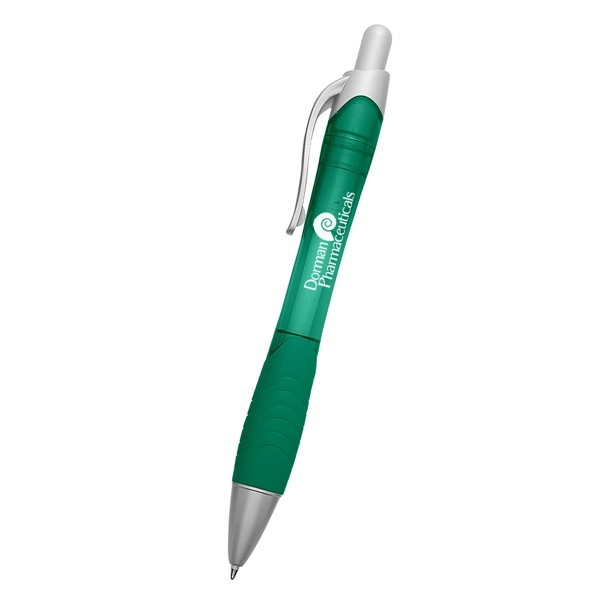 Ballpoint pen with contoured rubberized grip.... from ASI 61125 Hit Promotional Products / Hit®