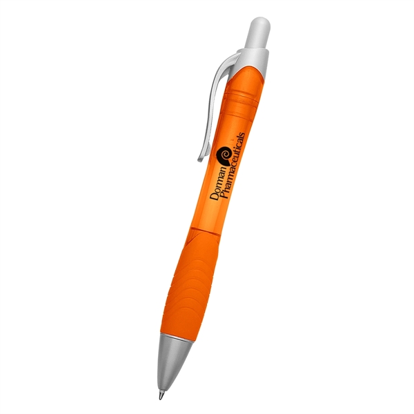 Ballpoint pen with contoured rubberized grip.... from ASI 61125 Hit Promotional Products / Hit®