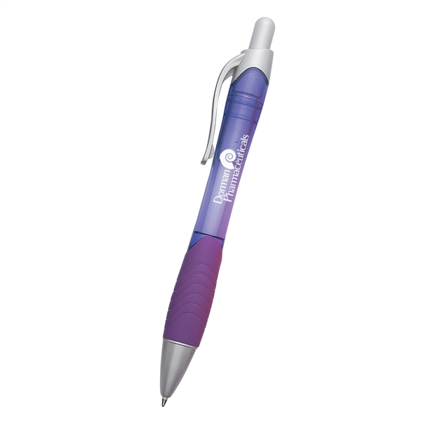 Ballpoint pen with contoured rubberized grip.... from ASI 61125 Hit Promotional Products / Hit®