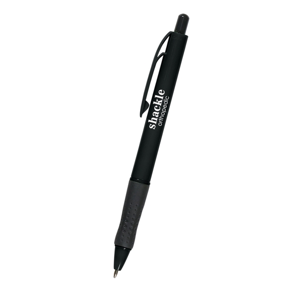 Plunger action pen rubber grip pen.... from ASI 61125 Hit Promotional Products / Hit®