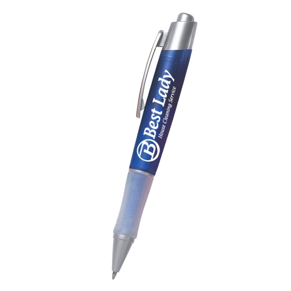 The Fino Pen with plunger action and rubber grip for writing... from ASI 61125 Hit Promotional Products / Hit®