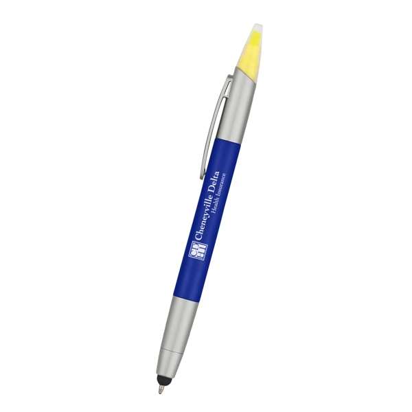3-in-1 features a twist action pen, chisel tip highlighter and handy... from ASI 61125 Hit Promotional Products / Hit®