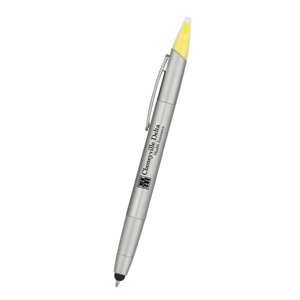 3-in-1 features a twist action pen, chisel tip highlighter and handy... from ASI 61125 Hit Promotional Products / Hit®