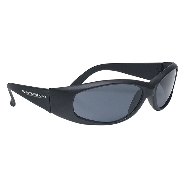 Black sunglasses with UV400 lenses provide 100% UVA and UVB protection... from ASI 61125 Hit Promotional Products / Hit®