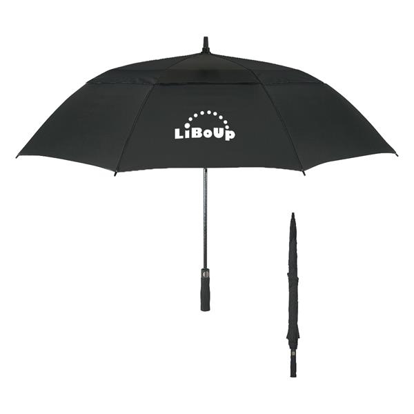 Vented, windproof 58" arc umbrella... from ASI 61125 Hit Promotional Products / Hit®