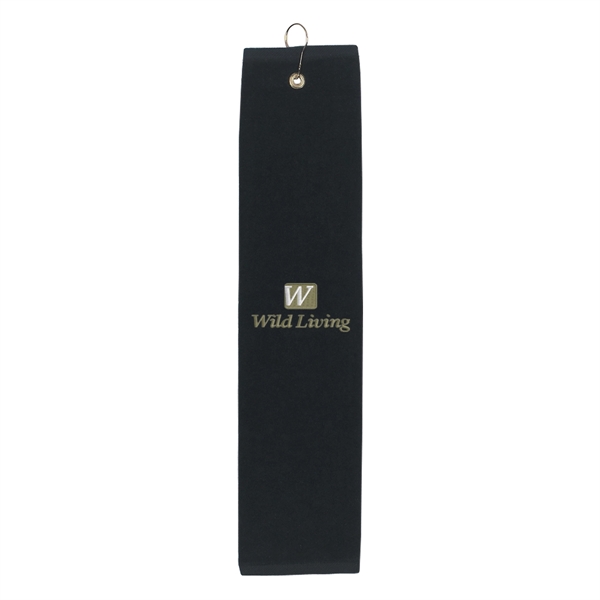 100% cotton tri-fold golf towel with metal grommet and a hook.... from ASI 61125 Hit Promotional Products / Hit®