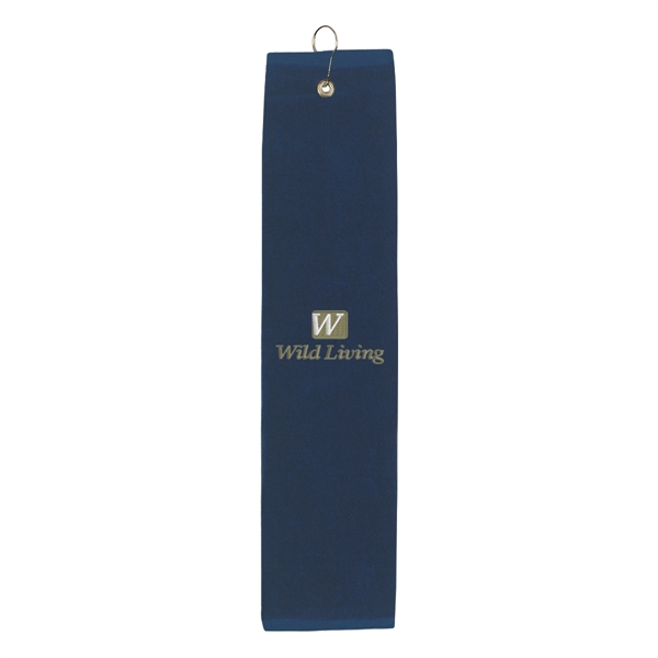 100% cotton tri-fold golf towel with metal grommet and a hook.... from ASI 61125 Hit Promotional Products / Hit®