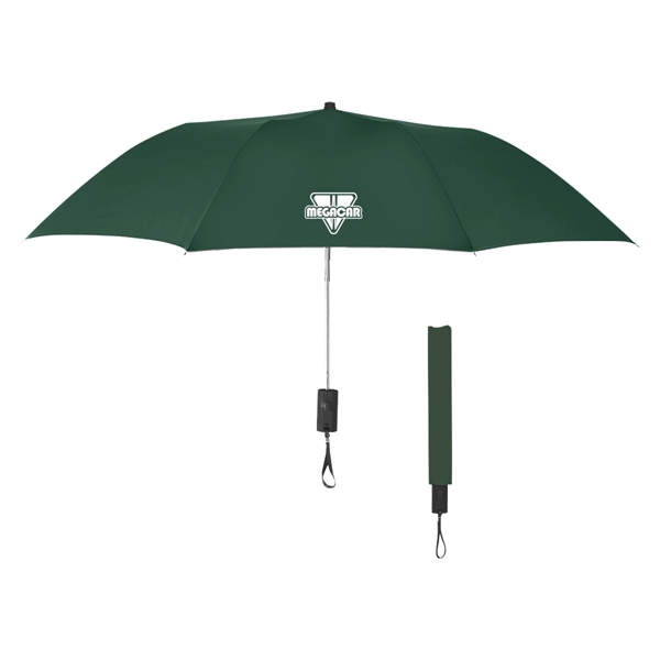 44" Arc Auto-Open Telescopic Folding Umbrella with matching sleeve.... from ASI 61125 Hit Promotional Products / Hit®