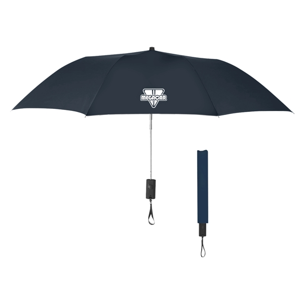 44" Arc Auto-Open Telescopic Folding Umbrella with matching sleeve.... from ASI 61125 Hit Promotional Products / Hit®
