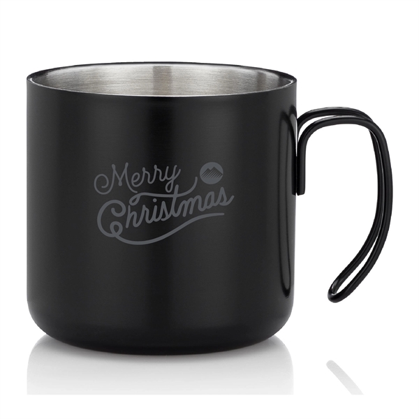 Double wall stainless steel camping mug with curved handle.... from ASI 39820 Opusline (Benmex) / Opus Line