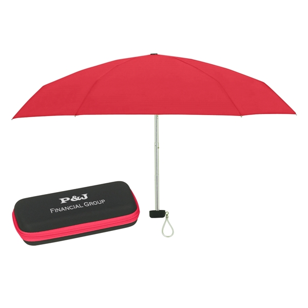 Folding travel umbrella with EVA case and metal shaft, 37" arc.... from ASI 61125 Hit Promotional Products / Hit®