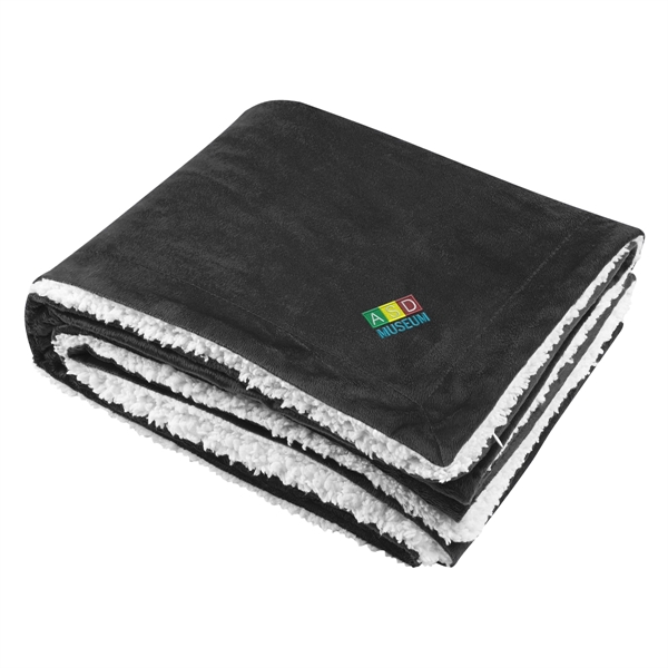 Sherpa blanket, 60" x 50", 100% polyester fleece.... from ASI 61125 Hit Promotional Products / Hit®