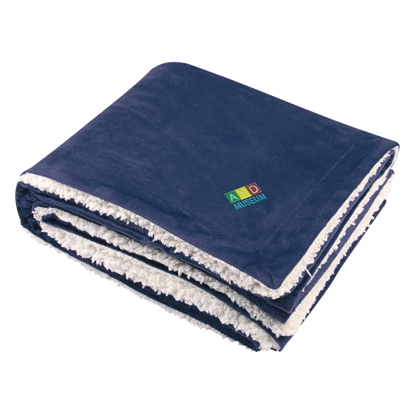 Sherpa blanket, 60" x 50", 100% polyester fleece.... from ASI 61125 Hit Promotional Products / Hit®