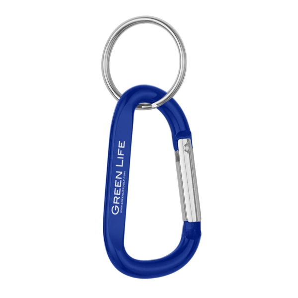 8MM Carabiner with Split Ring.  Approx. Size:  3" H.... from ASI 61125 Hit Promotional Products / Hit®