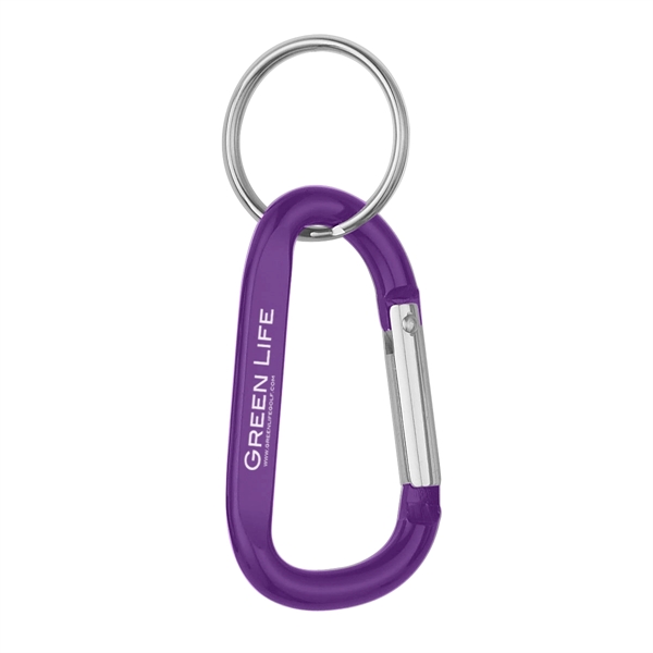 8MM Carabiner with Split Ring.  Approx. Size:  3" H.... from ASI 61125 Hit Promotional Products / Hit®