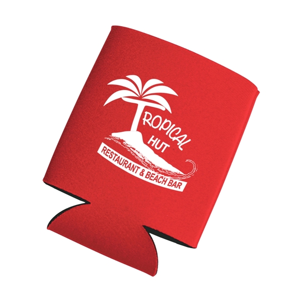 Beverage holder made of laminated open cell foam, folds flat.... from ASI 61125 Hit Promotional Products