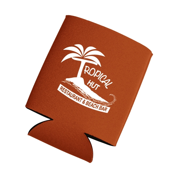 Beverage holder made of laminated open cell foam, folds flat.... from ASI 61125 Hit Promotional Products