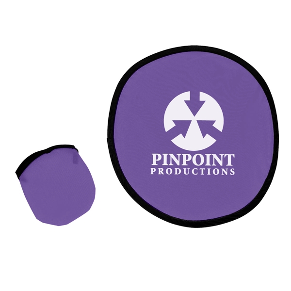 Lightweight polyester 10" flying disk with black trim and matching pouch... from ASI 61125 Hit Promotional Products / Hit®