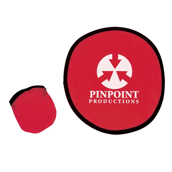 Lightweight polyester 10" flying disk with black trim and matching pouch... from ASI 61125 Hit Promotional Products / Hit®