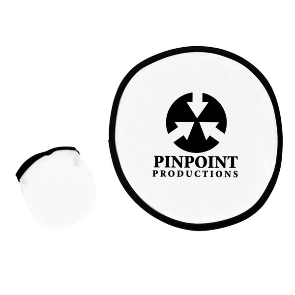 Lightweight polyester 10" flying disk with black trim and matching pouch... from ASI 61125 Hit Promotional Products / Hit®