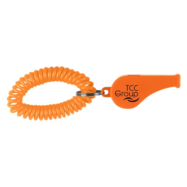 Whistle with coil and split ring.... from ASI 61125 Hit Promotional Products / Hit®