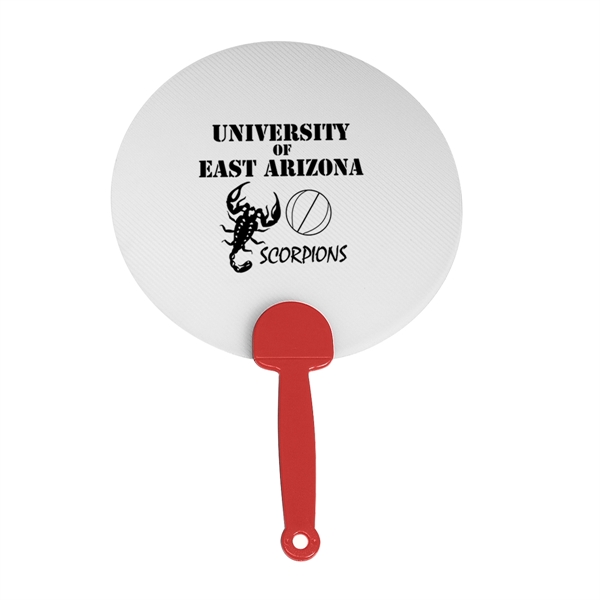 Plastic hand fan with large imprint area.... from ASI 61125 Hit Promotional Products / Hit®