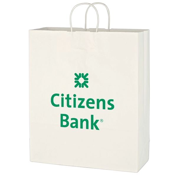 16" x 19" shopping bag made from white Kraft paper.... from ASI 61125 Hit Promotional Products / Hit®