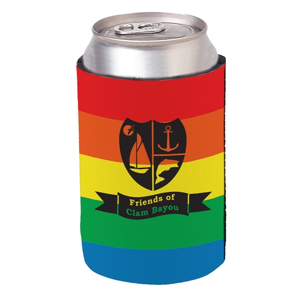 Rainbow Kan-Tastic beverage holder measuring 4" and made of laminated open... from ASI 61125 Hit Promotional Products / Hit®