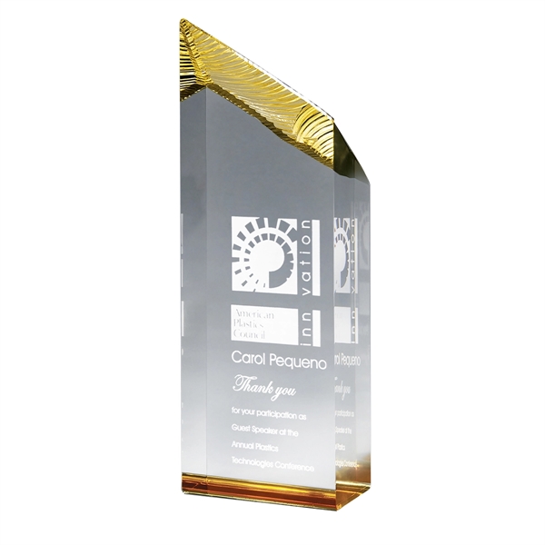 3 1/2" x 10" tower award that's made of lucite acrylic... from ASI 61125 Hit Promotional Products / Hit®