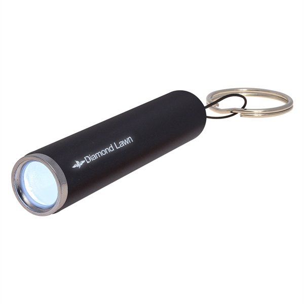 Ray light-up LED flashlight with a keyring and button cell batteries... from ASI 61125 Hit Promotional Products / Hit®