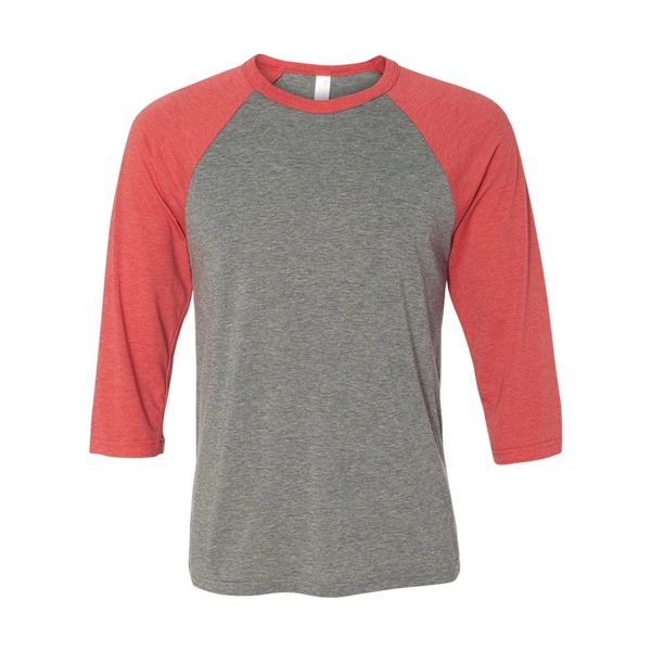 Unisex three-quarter sleeve baseball T-shirt with a retail fit, side seams,... from ASI 84358 S&S Activewear