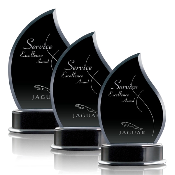Amazing flame shape black award on a black Wooden base with... from ASI 84592 St Regis Group / St Regis