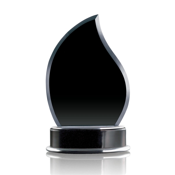 Amazing flame shape black award on a black Wooden base with... from ASI 84592 St Regis Group / St Regis