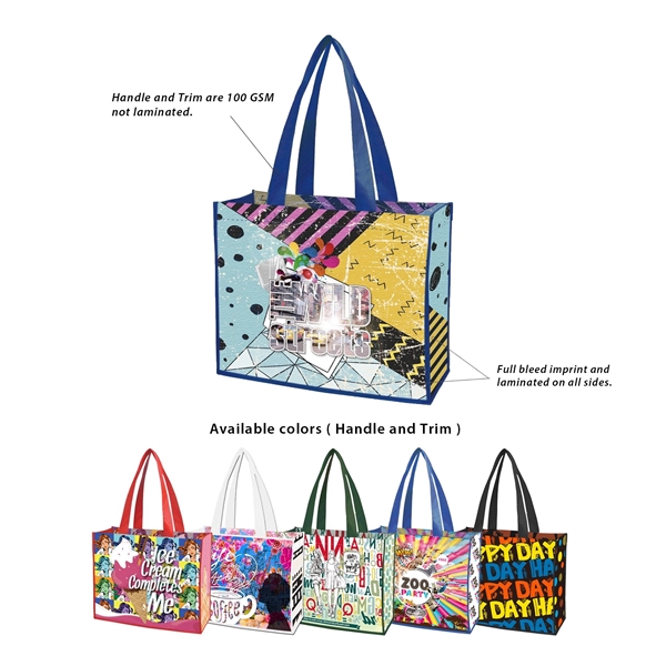 Full Color 130 GSM non woven 5 sides Matte finish Laminated... from ASI 41511 Brainchild USA Inc / BrainChild Gift Club