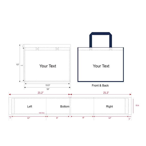 Full Color 130 GSM non woven 5 sides Matte finish Laminated... from ASI 41511 Brainchild USA Inc / BrainChild Gift Club