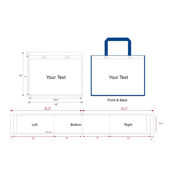 Full Color 130 GSM non woven 5 sides Matte finish Laminated... from ASI 41511 Brainchild USA Inc / BrainChild Gift Club