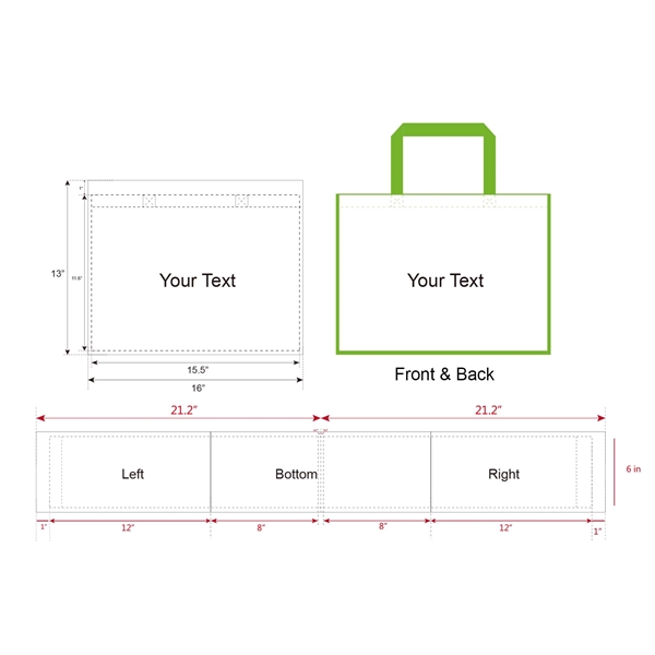 Color trim dye sub tote bags... from ASI 41511 Brainchild USA Inc / BrainChild Gift Club