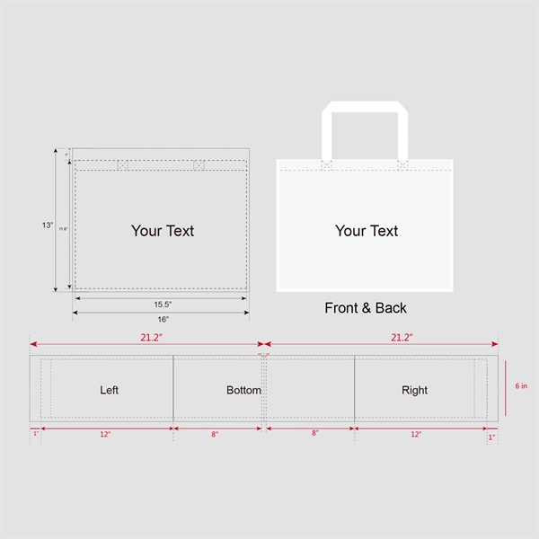 Color trim dye sub tote bags... from ASI 41511 Brainchild USA Inc / BrainChild Gift Club